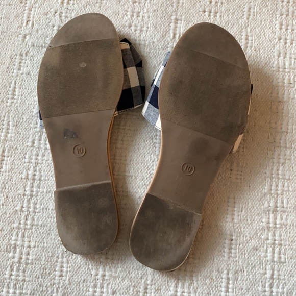 Loft Gingham Bow Slide Sandals Sz 10 - Picture 6 of 7